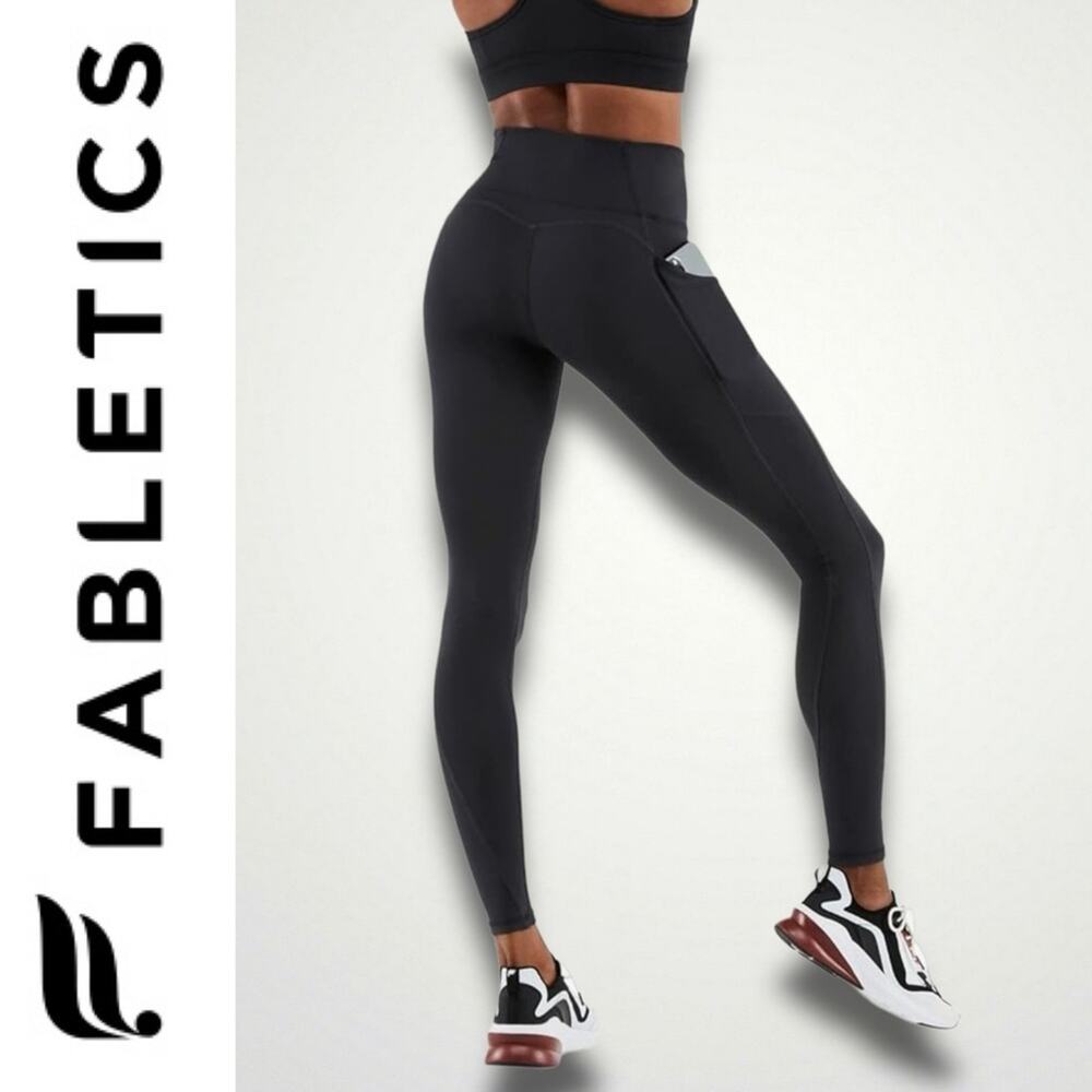 Fabletics NWT Oasis PureLuxe Athleisure Yoga High-Waisted Legging Black Medium - Picture 6 of 14